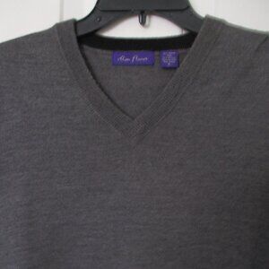 Alan Flusser Mens Sleeveless Gray Merino Wool blend Golf Sweater Vest - Large*